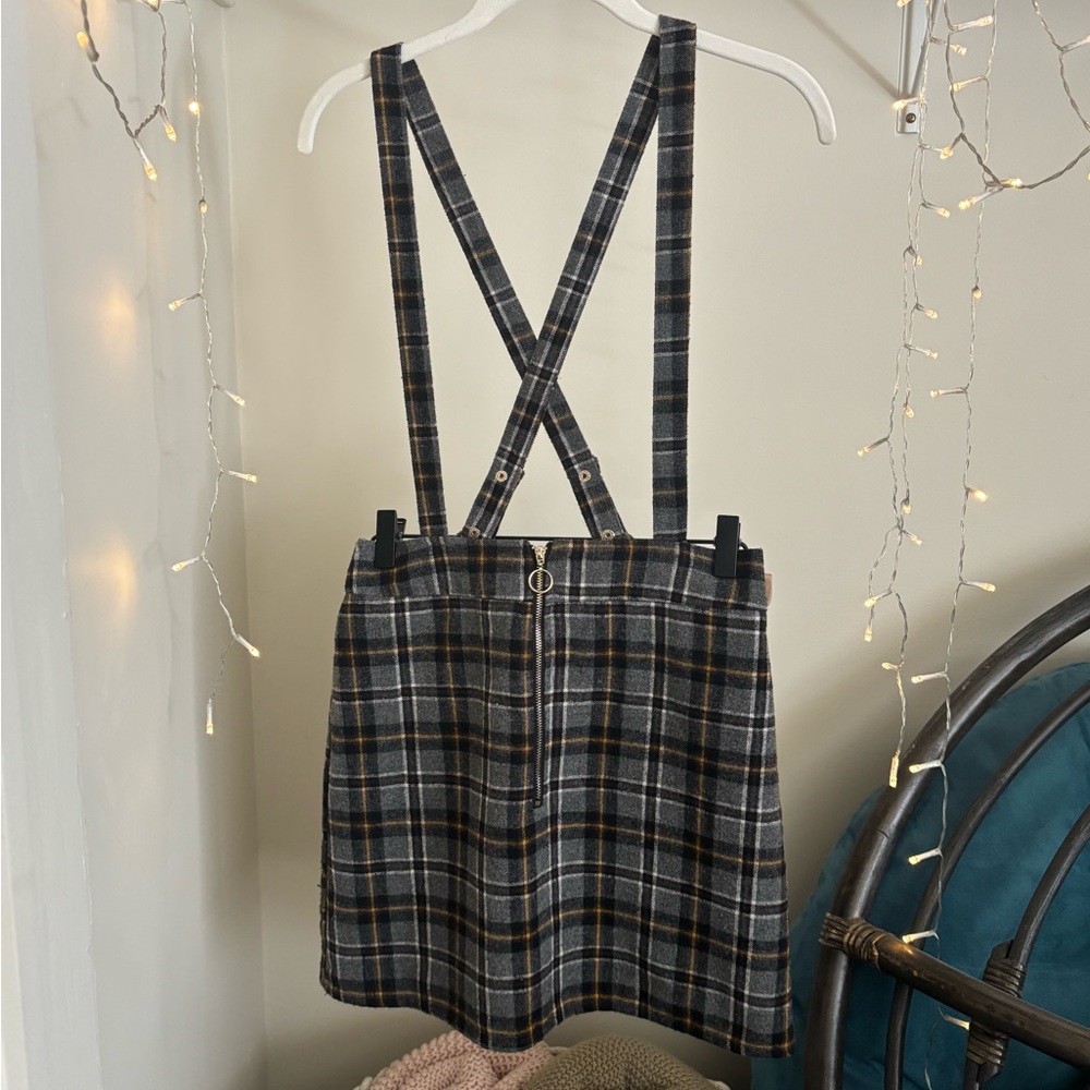 Forever 21 Plaid Skater Skirt - Gray and Black